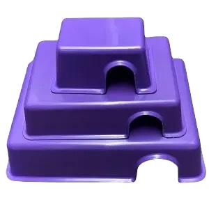 ​ LABP Rectangular Plastic Reptile Hide Box – Easy Clean Hide for Snakes, Geckos & Amphibians