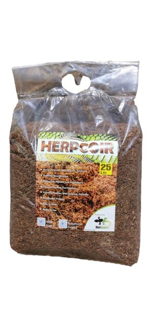 Herp Coir Ready Made Substrate – Coconut Fibre Bedding for Reptiles (10L, 25L & 100L)