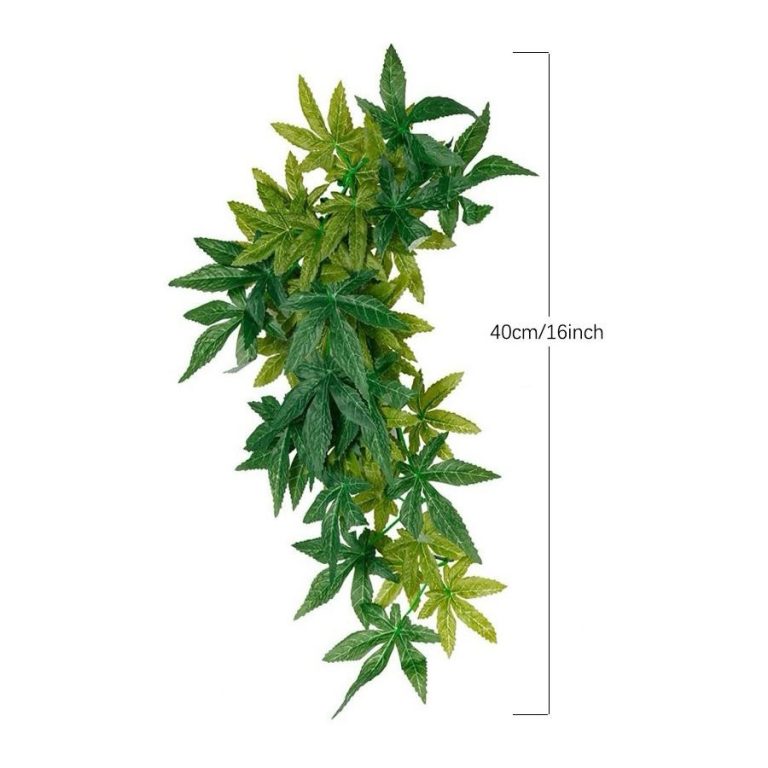 HerpXotics Artificial Abutilon Plant – Reptile Vivarium Hanging Vine (30–50cm)
