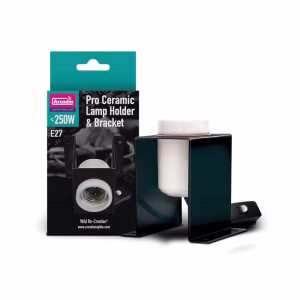 Arcadia Pro Ceramic Lamp Holder & Bracket Arcadia Pro Ceramic Lamp Holder & Bracket – Vivarium Heat Lamp Fixture up to 250W